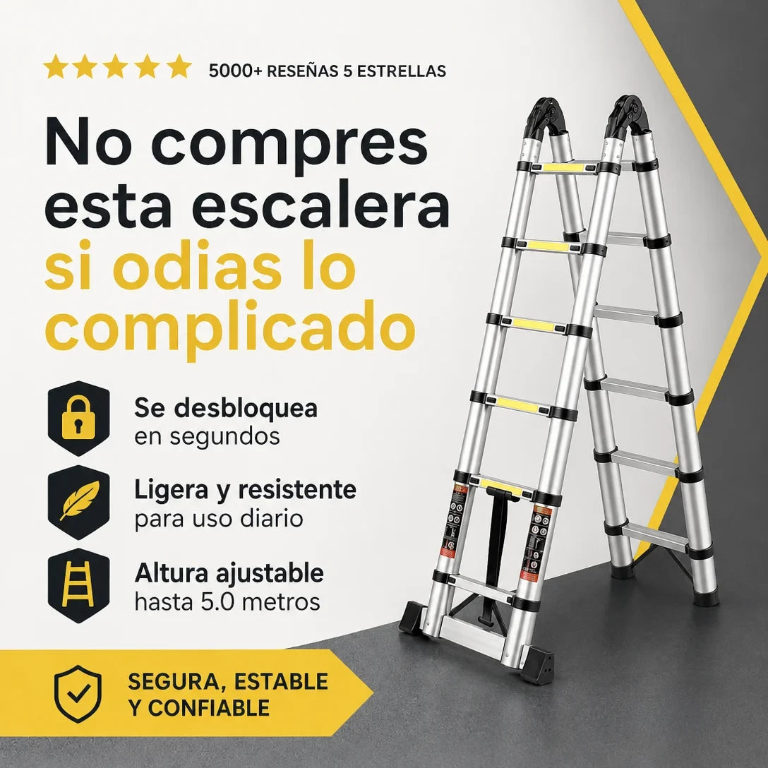 Escalera Telescópica de 16 Peldaños